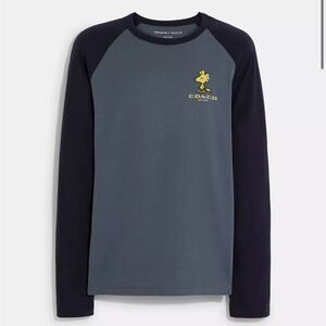 NWT Coach X Peanuts‎ Raglan Long Sleeve Shirt size XL